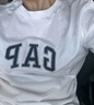 Gap男女裝2025春季新款純棉字母印花logo短袖T恤上衣美版797924 白色 M 美碼 L亞洲碼180/96A 曬單實(shí)拍圖