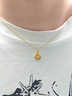 中國(guó)黃金（CHINA GOLD）黃金項(xiàng)鏈女足金蓮花水滴吊墜純金生日七夕情人節(jié)禮物送女友老婆 【賀卡定制/聯(lián)系客服】 曬單實(shí)拍圖