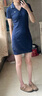 LACOSTE法國鱷魚女裝25春夏新款時尚V領(lǐng)Polo修身連衣裙|EF2430 HHW/藏青色/白色拼色 S 36 曬單實拍圖