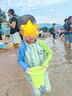 Kocotreekk樹(shù)兒童泳衣原紗防曬游泳衣男童分體女童長(cháng)袖寶寶泳裝三件套 曬單實(shí)拍圖