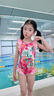 女童泳衣2026新款大童夏季洋氣多巴胺泳裝12歲兒童女孩連體游泳衣 花朵泳衣 150 【帶胸墊】 曬單實(shí)拍圖