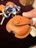 尚蘇 適用 蘋(píng)果AirPods4耳機保護套AirPods4四代耳機殼簡(jiǎn)約ins風(fēng)斜跨繩皮質(zhì)復古防摔軟殼男女款棕色 曬單實(shí)拍圖