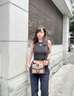 柏薩尼（PESASRIE）品牌輕奢包包女款單肩包奢侈女士斜挎包百搭印花包情人節(jié)七夕禮物 咖啡色【全國十倉/當次日達】 奢侈禮盒包裝 曬單實拍圖