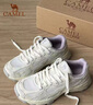 駱駝（CAMEL）漫游復(fù)古慢跑鞋女戶外運(yùn)動(dòng)鞋子 K23S09L7014-1 米白/香芋紫 36 曬單實(shí)拍圖