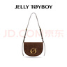 JellyToyboy包包女包JTB馬術(shù)包.新款馬鞍包復古高級質(zhì)感小眾斜挎包 棕色 曬單實(shí)拍圖