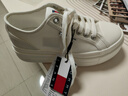 TOMMY JEANS【張元英同款】25新款春夏女裝經(jīng)典旗標低幫厚底休閑鞋02736 白色YBI 36 曬單實拍圖