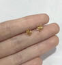中國(guó)黃金（CHINA GOLD）小桃花黃金耳釘女款花朵足金耳飾品針情人節(jié)生日禮物送女友老婆 【今/次日達(dá)】桃花耳釘 約0.5g 曬單實(shí)拍圖