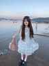 邦帛世連衣裙溫柔藍(lán)色短袖女夏2025新款波浪花邊法式小個(gè)子氣質(zhì)連衣裙 夢幻碎花公主裙【藍(lán)】 S 適合【80斤-100斤左右】 曬單實(shí)拍圖