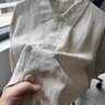 皮爾卡丹（pierre cardin）亞麻短袖襯衫男士夏季透氣薄款文藝中國(guó)風(fēng)復(fù)古寬松棉麻感開衫 卡其色 寬松亞麻 L 125-145斤 曬單實(shí)拍圖