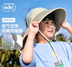 kocotreekk樹兒童防曬帽防紫外線真原紗遮陽夏季男女童太陽帽透氣大帽檐 曬單實拍圖