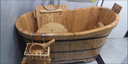 魔都香柏木泡澡木桶大人全身家用實(shí)木泡澡盆加厚木桶汗蒸浴桶洗澡桶 不銹鋼軟扶手標配1米*60寬左右 曬單實(shí)拍圖