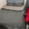 南極人（Nanjiren）大學(xué)生宿舍床單三件套床上用品床單人寢室上下鋪被子套被褥全套六 純色-黑色【親膚柔軟 透氣舒適】 宿舍床三件套(被套150*200cm) 曬單實(shí)拍圖