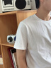 名創(chuàng)優(yōu)品（MINISO）白色純棉短袖夏季青少年高中生個性潮流設計感簡約風重磅t恤男潮 白色(m期待微笑胸標) L /175(30天質量問題全額退) 曬單實拍圖