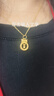 中國黃金（CHINA GOLD）黃金項鏈女士足金蝴蝶結鈴鐺吊墜七夕情人節(jié)禮物送女友老婆 蝴蝶結鈴鐺吊墜金重約0.8g配銀鏈 曬單實拍圖