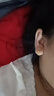 賽菲爾【七夕禮物】黃金耳環(huán)女足金雙排仿鉆耳圈耳飾禮物 一對 約1.62克 曬單實(shí)拍圖
