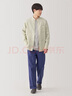 無印良品（MUJI）男式 漢麻水洗 立領(lǐng) 長(zhǎng)袖襯衫 男士襯衣外套男裝25年夏季AC216A5S 淡綠色 XL (180/104A) 曬單實(shí)拍圖