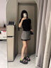 CHERY KALLY【斑斕微光】潮牌高級(jí)感運(yùn)動(dòng)涼鞋女士2025新款夏季外穿平底涼拖鞋 黑色 Black 37 曬單實(shí)拍圖