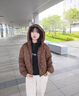 波司登輕薄羽絨服女短款90絨連帽菱格保暖外套B250135316 曬單實拍圖