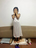 WVD國際品牌女童夏季冰絲吊帶睡裙中大童空調服兒童洋裝睡衣 870:黃色:卷邊吊帶彩條睡裙 M 120c 曬單實拍圖