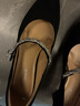 千百度（C.BANNER）羊皮高跟鞋女2025春季新瑪麗珍單鞋A25185613 黑色 39 曬單實(shí)拍圖