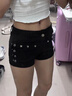 SNYDER WEAR美式辣妹短褲黑色2025夏季新款性感低腰包臀柳釘牛仔超短褲女 黑色（搭配腰帶） S 曬單實(shí)拍圖