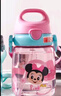 迪士尼（Disney）兒童夏天吸管杯與直飲Tritan材質(zhì)食品級嬰幼兒上學(xué)杯子便攜布丁杯 3352-米妮粉色 400ml 曬單實(shí)拍圖