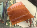 【新疆三文魚】刺身中段 海鮮整條海鮮壽司生魚片 日式料理即食 整塊現(xiàn)切發(fā)貨 400g 去皮去邊角料 曬單實拍圖