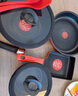 特福（Tefal）鍋具套裝百變鍋可拆卸煎炒鍋有鈦不粘鍋六件套千葉玫瑰紅 曬單實(shí)拍圖