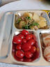 廚萬雅 不銹鋼餐盤學(xué)校食堂飯盤304不銹鋼分格餐盤 0.8厚350g 大六格 曬單實拍圖