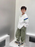 G.DUCKKIDS兒童裝男童春款褲子秋季2025新款韓版中大童工裝褲小男孩長(cháng)褲潮流 軍綠色【不加絨】 160 cm 曬單實(shí)拍圖