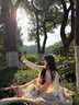 微光里茶歇法式粉色碎花吊帶連衣裙子女夏季2025年新款氣質(zhì)包臀魚尾裙 印花魚尾裙吊帶+開衫M碼80-110斤 曬單實(shí)拍圖