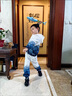 G.DUCKKIDS男童春秋套裝新款中大童夾克兒童外套休閑運(yùn)動漸變色褲子兩件韓版 藍(lán)天白云套裝 【上衣+褲子】 150 建議身高1.4米左右 曬單實(shí)拍圖