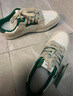 森馬男鞋冬季透氣百搭休閑板鞋小眾青少年真皮運動(dòng)厚底增高小白潮鞋子 灰綠 41 曬單實(shí)拍圖