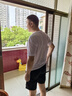 速干衣運(yùn)動(dòng)服套裝男休閑兩件套夏裝透氣T恤短袖短褲跑步籃球服男 白色-單套 2XL 【135-150斤】 曬單實(shí)拍圖