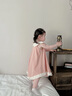幼歌（YOUGE）2025夏季新款嬰幼兒無(wú)袖花瓣領(lǐng)純棉連衣裙清涼兒童裙子 粉色 90 cm 曬單實(shí)拍圖