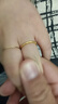 老鳳祥紫荊花戒指女款足金古法黃金櫻花浮雕七夕情人節(jié)禮物送女朋友老婆 13號(hào) 約0.5g 曬單實(shí)拍圖