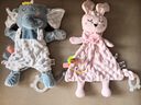 babycare嬰兒安撫玩具毛絨手指玩偶手偶玩具動物手套可咬布偶兒童禮物 【抗菌安撫巾】埃絲特-粉色 曬單實拍圖