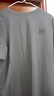 杰克·瓊斯（JACK&JONES）男裝短袖男商務通勤潮涼感華夫格logo皮標圓領短袖T恤男夏季衣服 E39 水泥灰 M (175) 曬單實拍圖