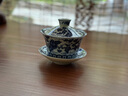 容山堂青花白瓷特大號(hào)三才蓋碗茶杯茶碗杯功夫茶具三泡臺(tái)蓋碗茶碗泡茶碗 影青八寶蓋碗-碩果累累300ml 曬單實(shí)拍圖