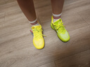 LI-NING KIDS 李寧兒童籃球鞋風(fēng)影2.0男童女25春夏新耐磨透氣實(shí)戰(zhàn)球鞋款運(yùn)動鞋 奇異果黃 鴛鴦配色，鞋舌設(shè)計(jì)差異 34  內(nèi)長約22.2cm適合腳長21.2cm 曬單實(shí)拍圖