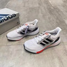 adidas EQ21 RUN隨心暢跑舒適網(wǎng)面體測跑鞋男子阿迪達(dá)斯官方   白/黑/橘紅   42 曬單實拍圖