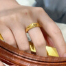 老廟黃金戒指足金鳳凰來儀活口戒指婚嫁三金送女友老婆送媽媽生日禮物 可代寫賀卡#勿拍 曬單實拍圖