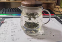 塔馳密司（TOUCH MISS）玻璃泡茶壺帶把手玻璃杯功夫茶具家用過(guò)濾茶水分離花茶壺沖茶器 木蓋蘑菇杯(500ml)-單壺 曬單實(shí)拍圖
