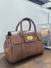 Mulberry【尊享禮遇】/瑪葆儷Bayswater斜挎包手提單肩學(xué)院女包 褐色 曬單實(shí)拍圖