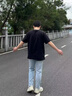 Lee dprre新款冰絲牛仔褲男士夏季薄款直筒修身男褲淺藍(lán)色軟褲子休閑百搭褲 淺藍(lán)色 【超柔雙芯紗】 28 腰圍2尺1 適合100斤上下 曬單實(shí)拍圖