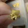 明牌珠寶新年禮物足金黃金個(gè)性DIY單只動(dòng)物耳釘耳飾送禮女AFH0035工費80 足金耳飾 單只貓咪AFH0035-1 約0.92克 曬單實(shí)拍圖