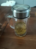 領(lǐng)臣（LINGCHEN）茶杯雙層玻璃水杯大容量泡茶杯子帶把手濾網(wǎng)商務(wù)辦公室行政男士 曬單實拍圖