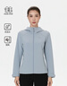 KOLON SPORT/可隆軟殼夾克 女子防風防潑水耐磨連帽戶外運動休閑外套 LKJK5SN060-LB 淺藍色 S 160/84A 曬單實拍圖