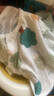 童泰（TONGTAI）嬰兒半背衣夏季純棉衣服初生寶寶和尚服滿月服提花綠色52cm 曬單實(shí)拍圖