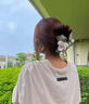 兩世歡輕奢氣質(zhì)花朵一字抓夾女2025新款高級感發(fā)夾后腦勺超仙鴨嘴夾頭飾 花朵一字抓夾 曬單實拍圖